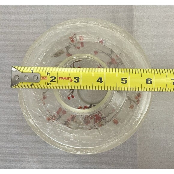 Yankee Candle Macintosh 22 oz Jar + Crackle Glass Winter Berries Shade 4″ - Picture 9 of 11